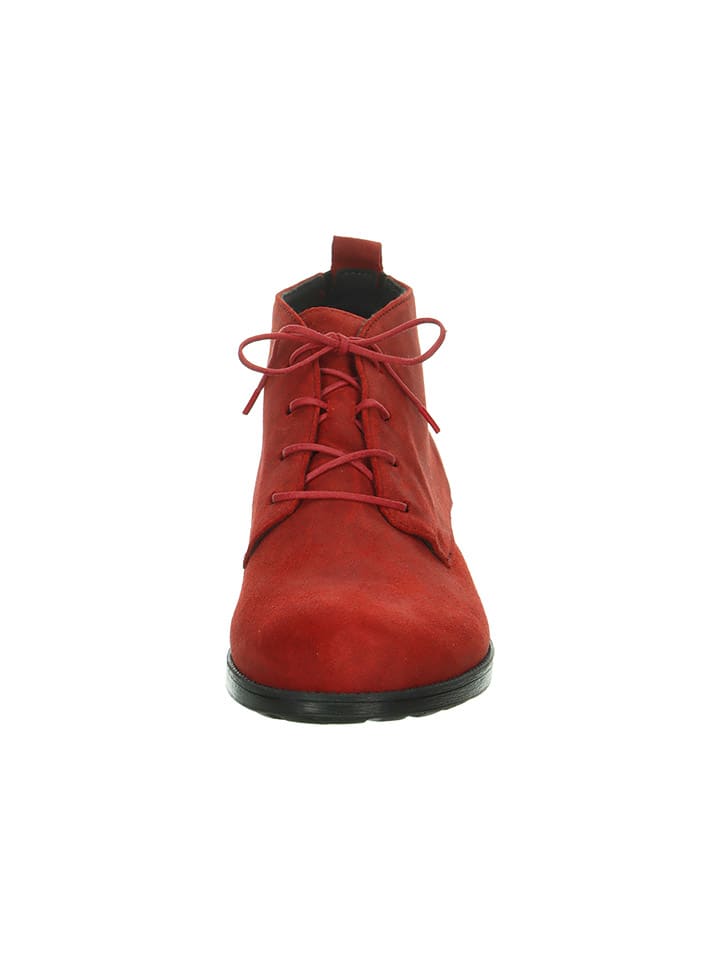 Think! Leder-Ankle-Boots in Rot günstig kaufen