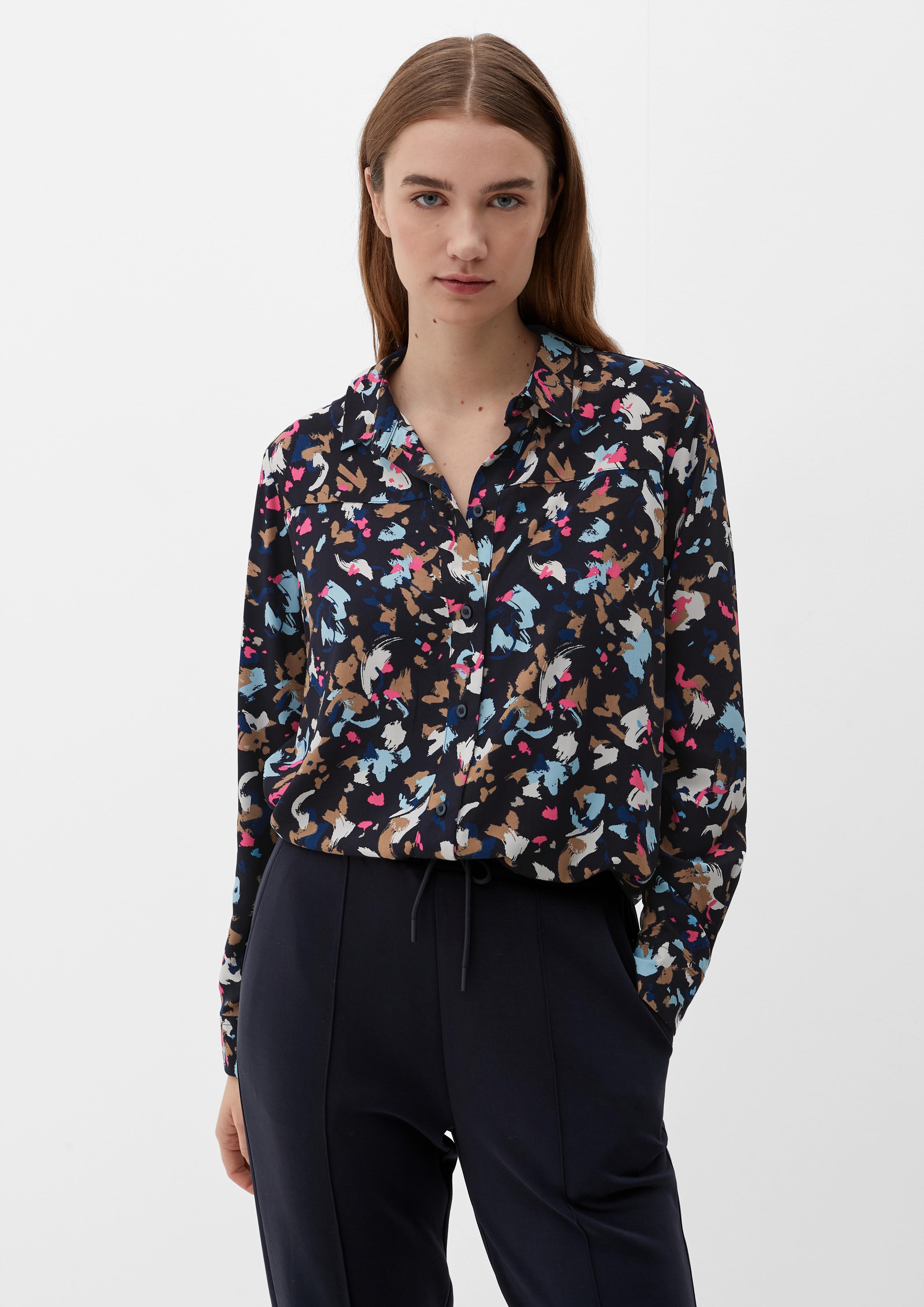 Viskosebluse mit Allover-Print  2124882-59A0