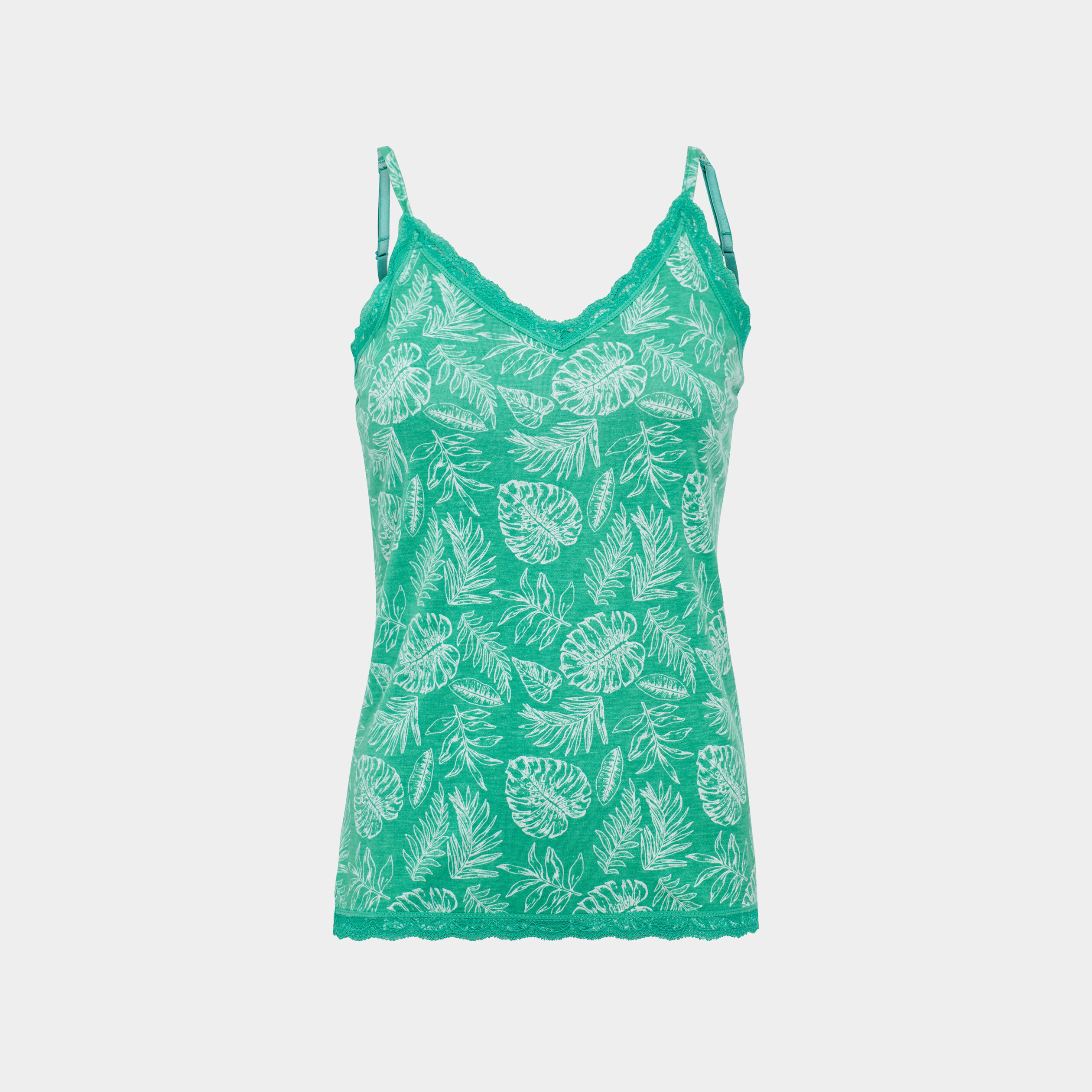 Haut de pyjama débardeur col V vert femme | La Halle