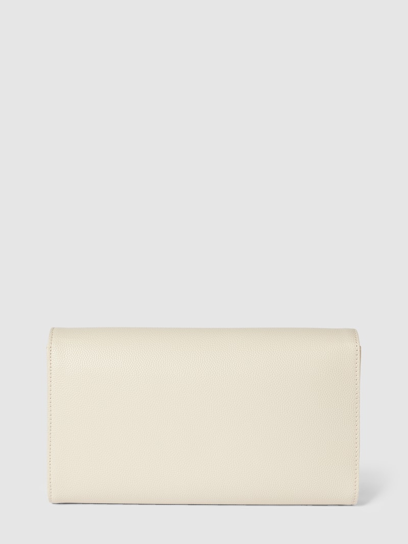 Clutch mit Label-Applikation Modell 'DIVINA' in beige