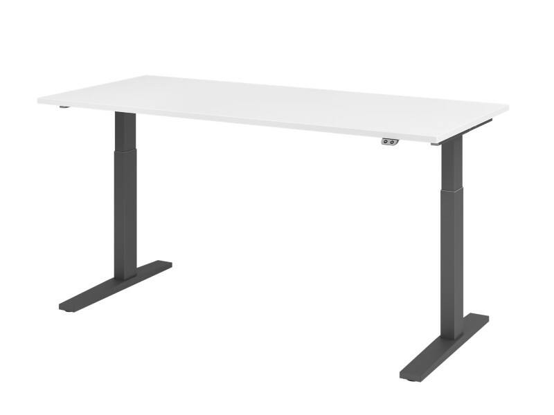 Hammerbacher Sitz-Stehschreibtisch VXMKA19/W/G Weiß 1800 x 800 mm