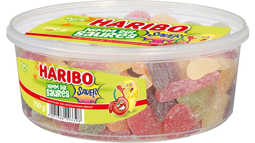 Haribo Fruchtgummi Nimm Dir Saures Runddose 750 g