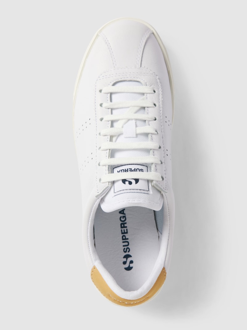 Sneaker mit Label-Details in hellgelb