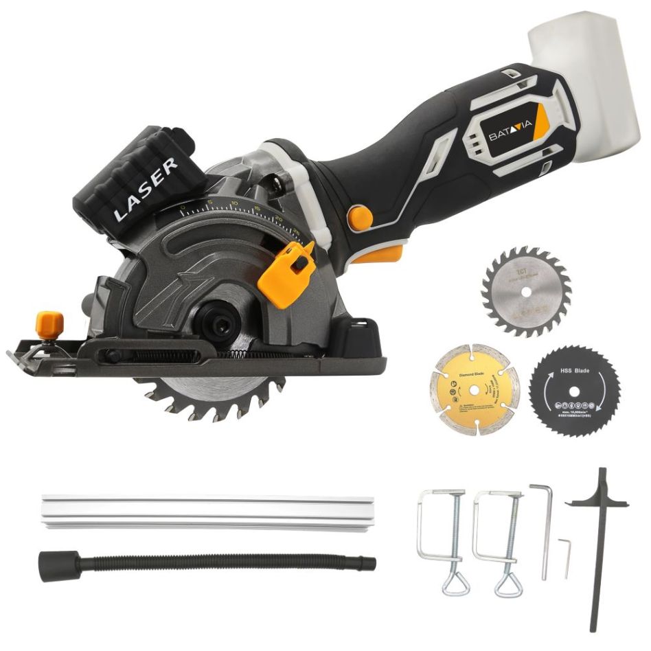 Batavia 7064048 MaxxPack ferăstrău circular manual mini fără fir de 18V, 89 mm, fără baterie și încărcător