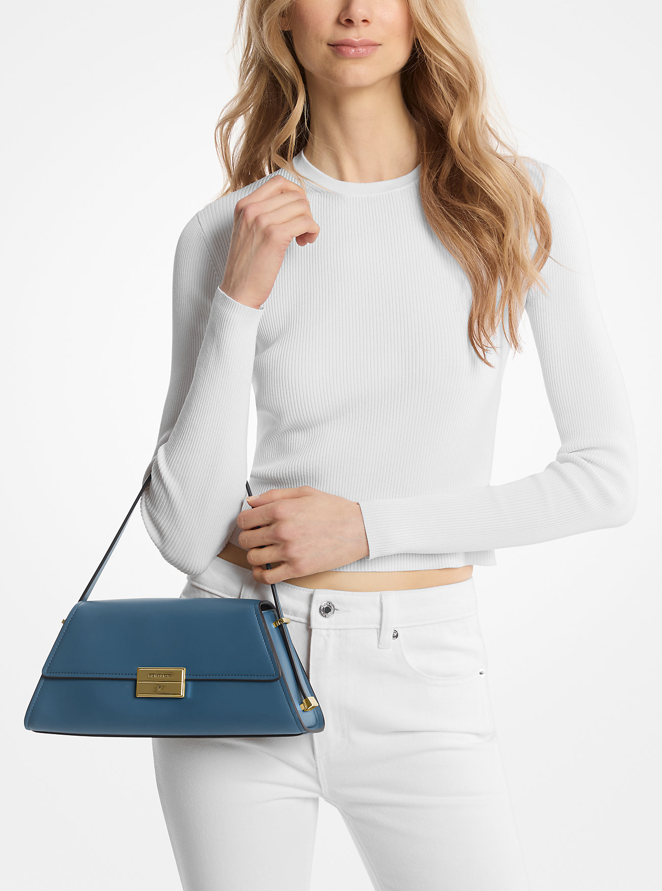 Ludlow Medium Skinnveske – DK CHAMBRAY