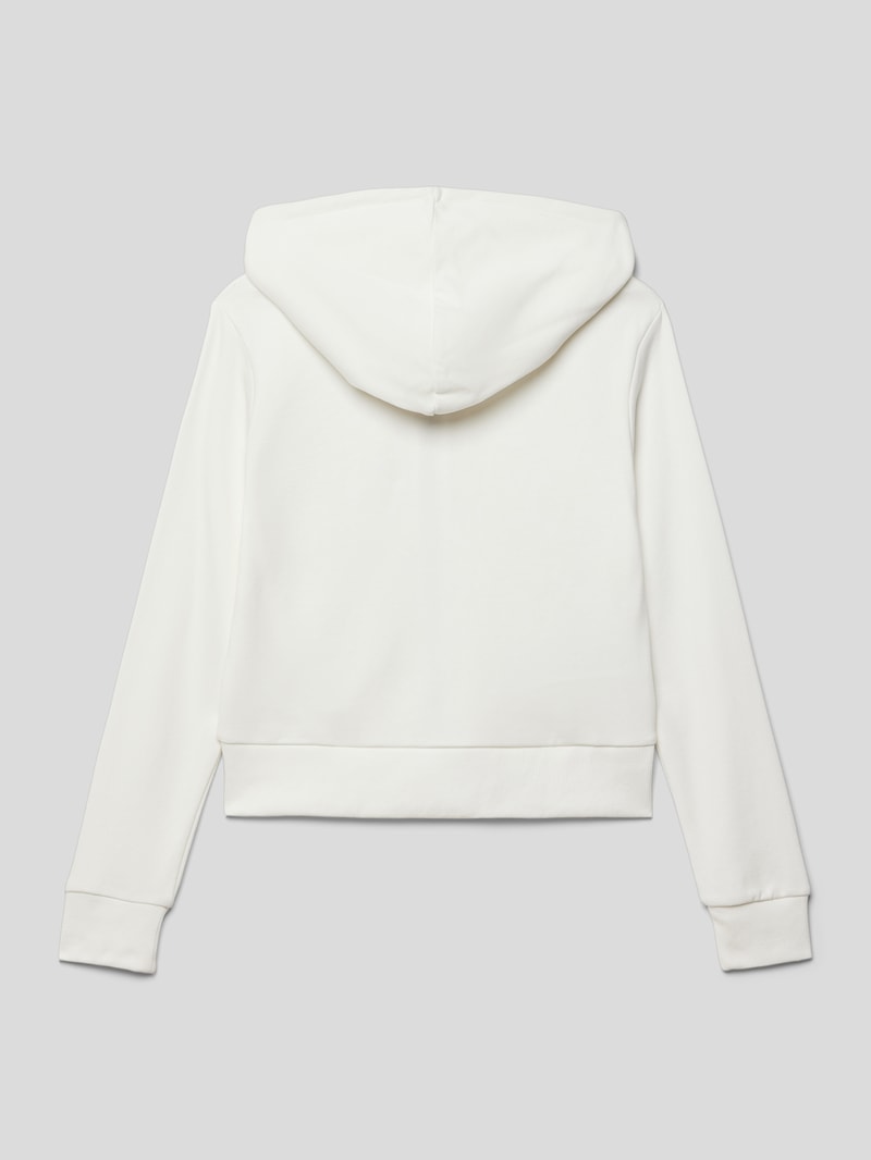Sweatjacke mit Känguru-Tasche Modell 'suaves' in ecru