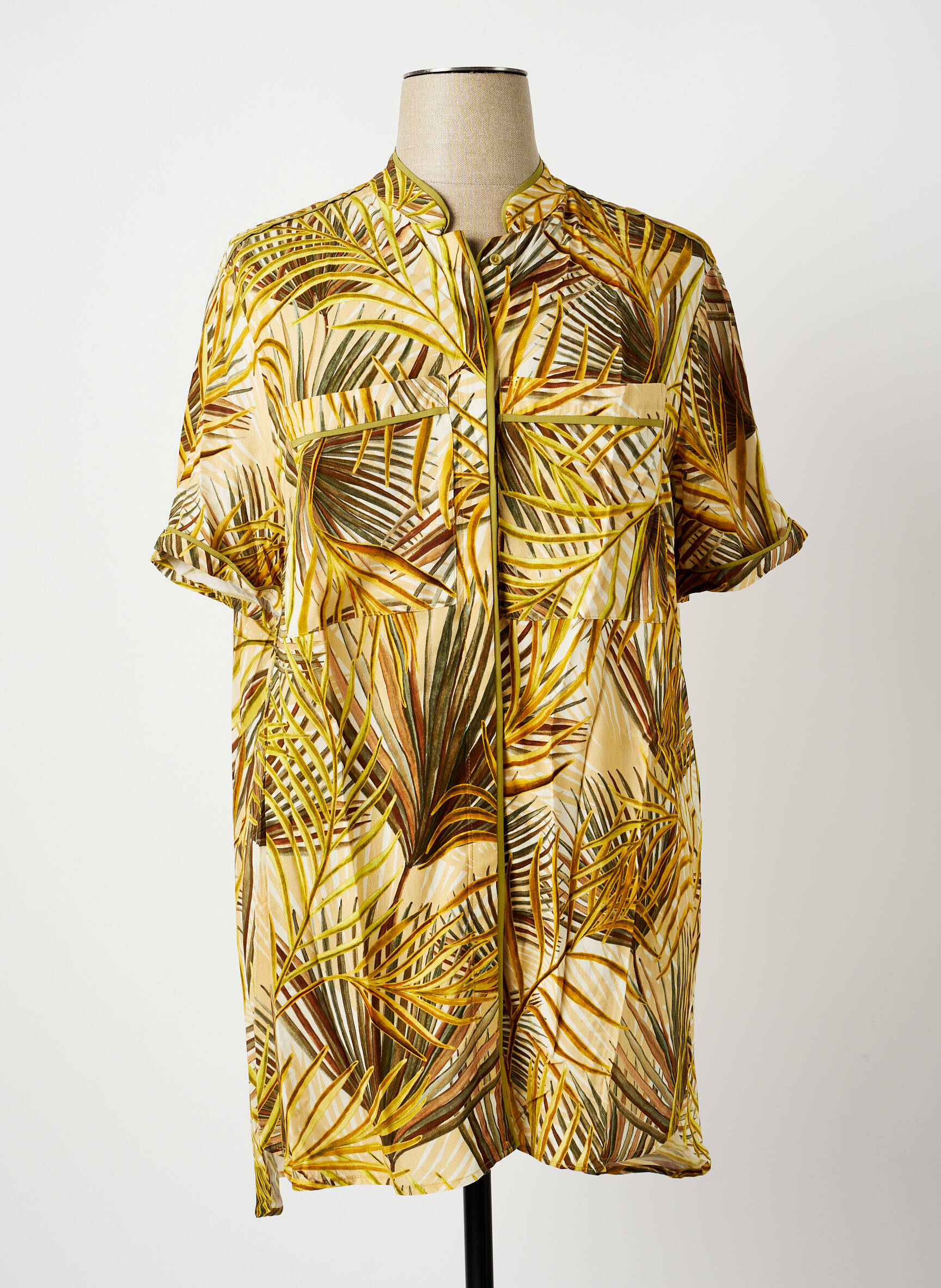 Mat Tuniquemanchecourte Femme couleur jaune