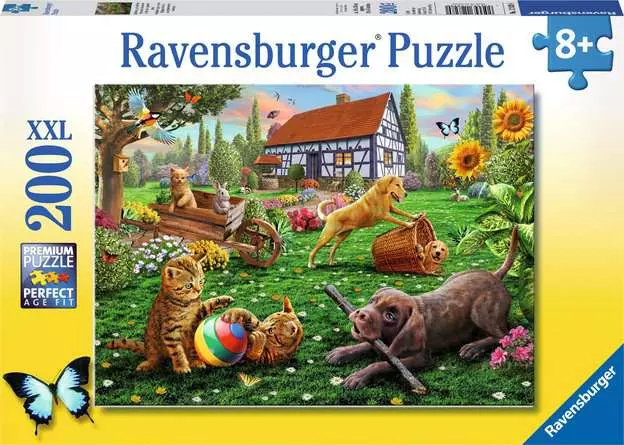 Kinderpuzzle ab 8 Jahren - Entdecker auf vier Pfoten - 200 Teile