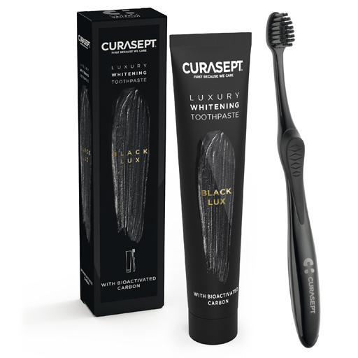 CURASEPT LUXURY WHITENING BLACK Zahnpasta Zahnbü.  75 ml  Zahnpaste