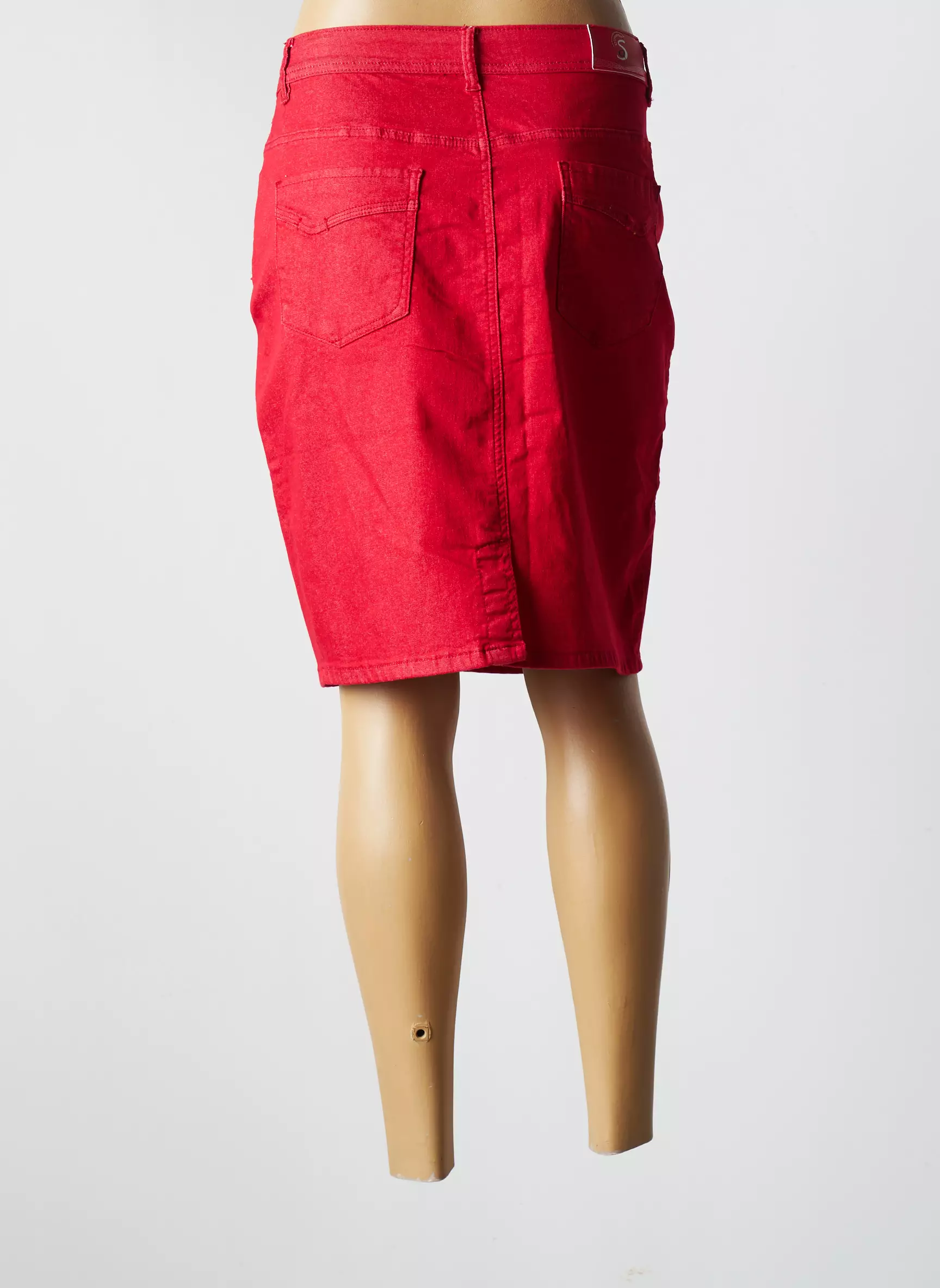 S Quise Jupes Mi Longues Femme couleur rouge