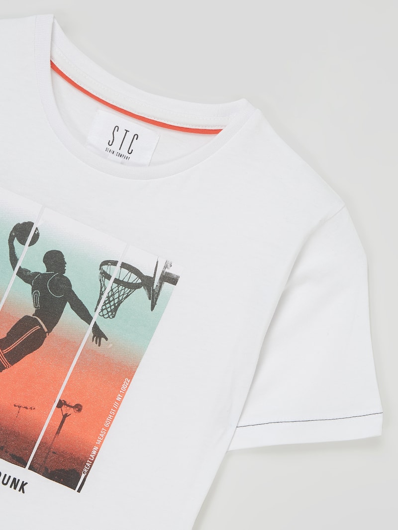 T-Shirt mit Print in offwhite