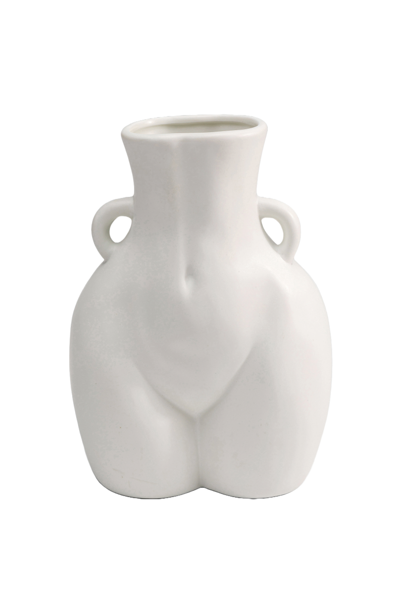 KARE Vase Donna Weiß