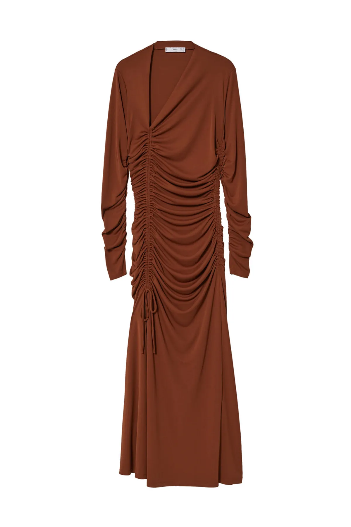 MANGO Woman  Buntes braunes Damenkleid