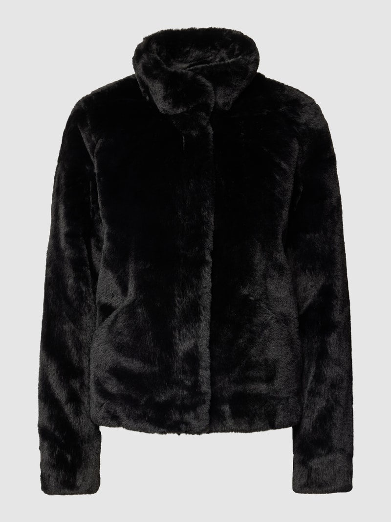 Jacke mit Kunstfell Modell 'VIDA' in schwarz
