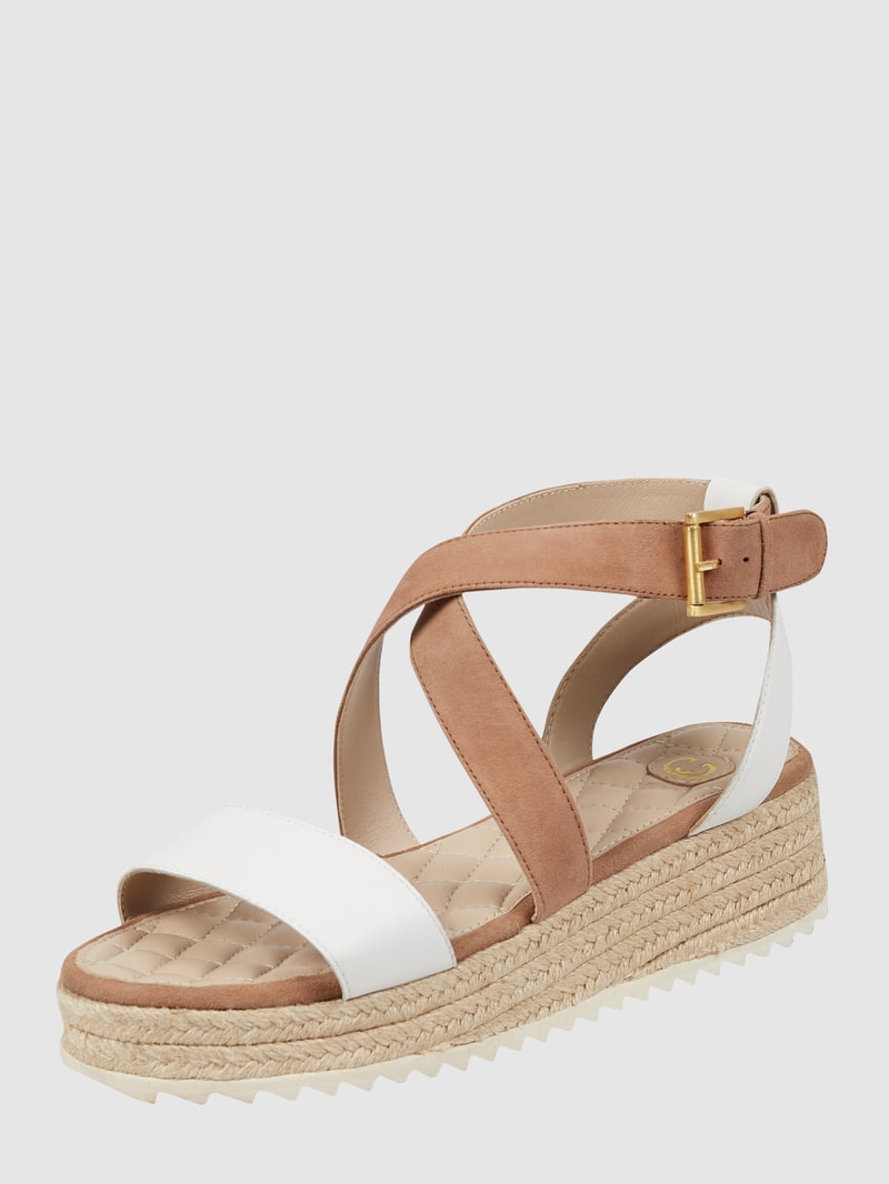 Sandalen aus Leder Modell 'Bari' in weiß