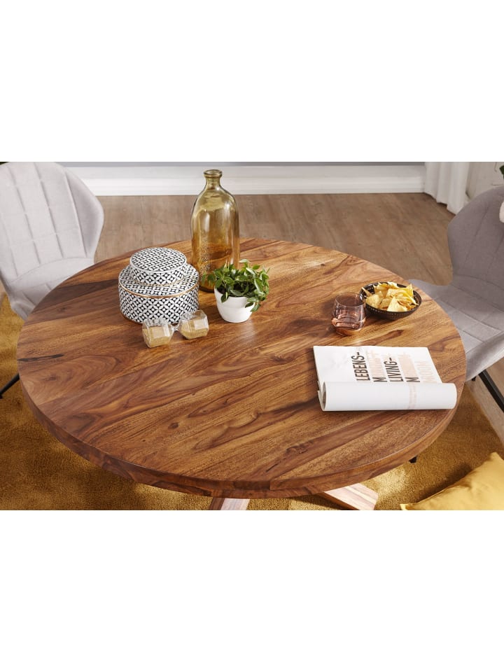 KADIMA DESIGN Design Esszimmertisch BOHA rund Ø 120 cm x 75 cm Massiv-Holz in Massivholz günstig kaufen onesize