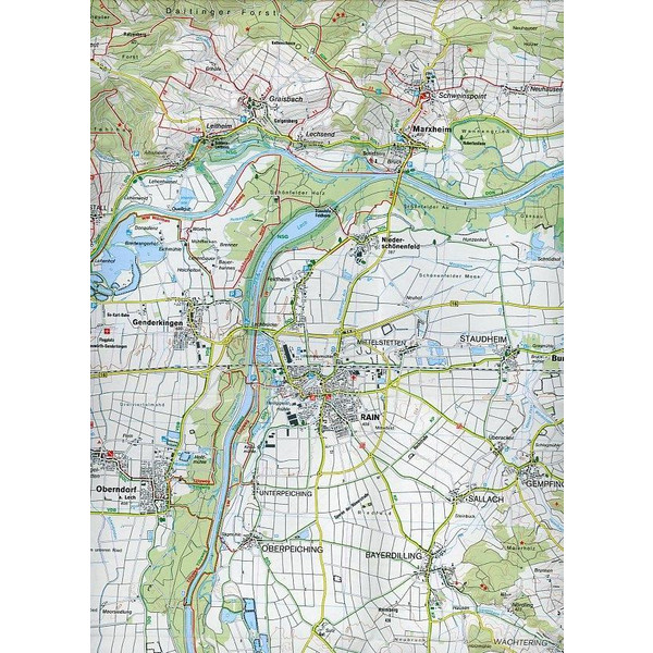 Donau - von Donauwörth bis Regensburg, Hallertau 1 : 50 000 - Wanderkarte