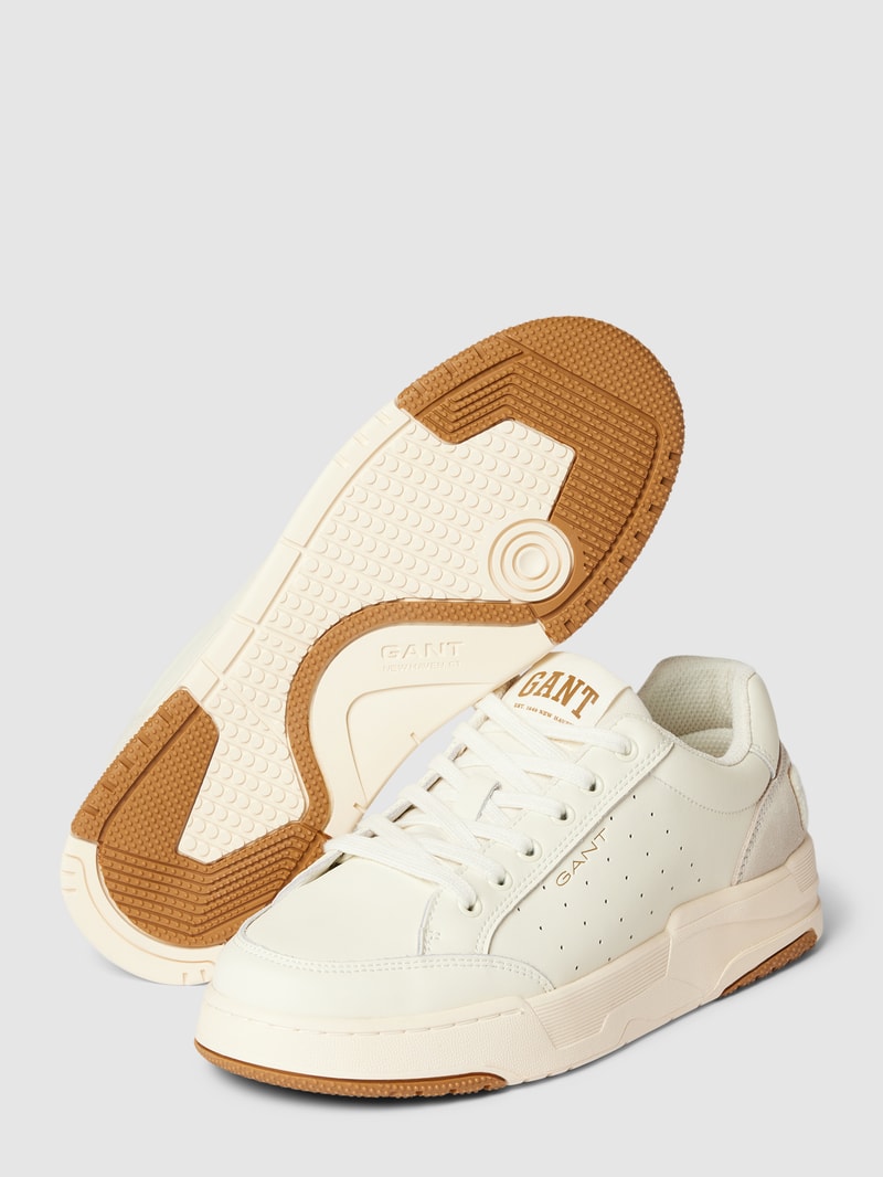Sneaker mit Label-Details Modell 'Ellizy' in offwhite