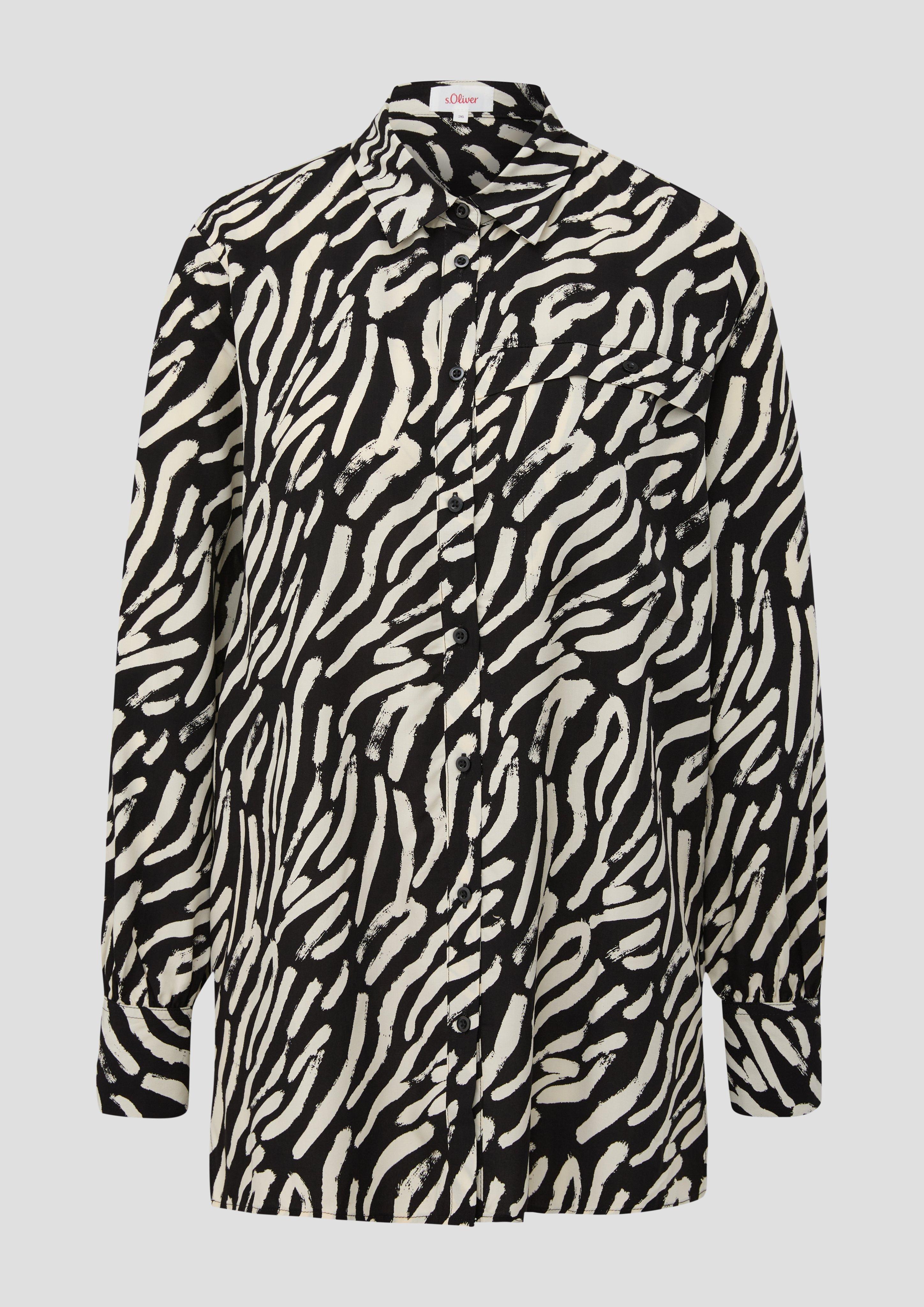 Longbluse aus reiner Viskose  2139177-99A4