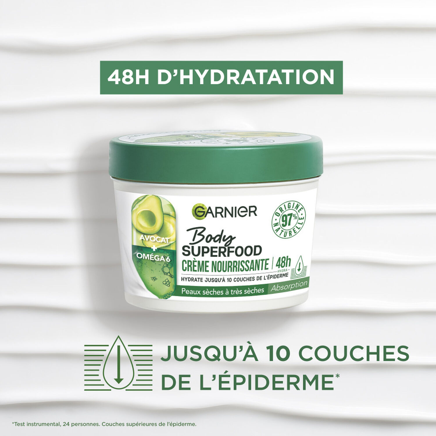 Garnier Body Superfood Crème corps nourrissante Avocat Oméga 6