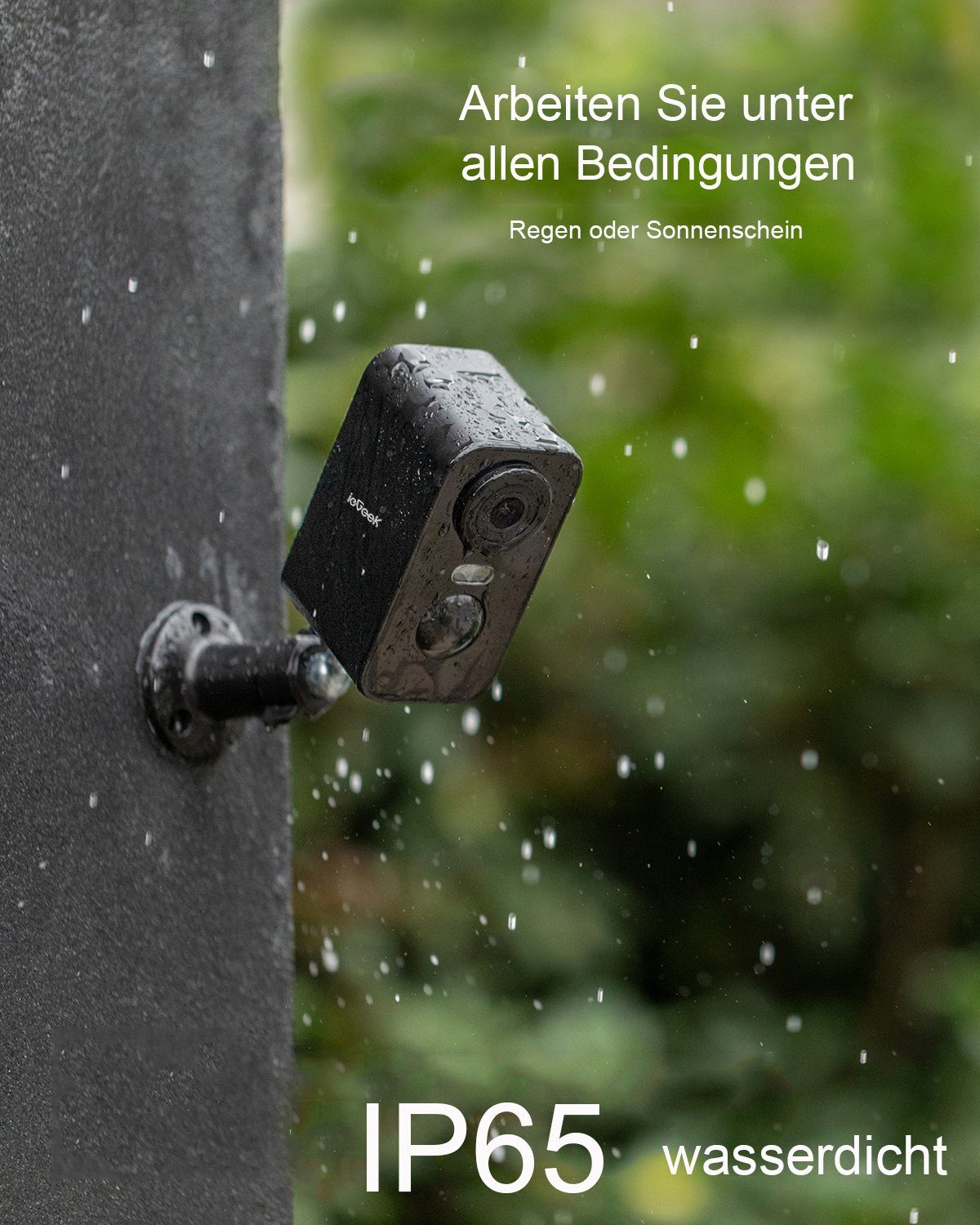 ieGeek 2K 3MP Überwachungskamera Aussen Akku Mit 32GB SD Karte Überwachungskamera (Aussen, Außenbereich, außen/innen, wlan Kabellose Überwachungskamera mit farbige Nachtsicht,PIR-Bewegungserkennung, Lange Zeit Standby,Cloud/SD Storage,IP65,2-Wege Aud