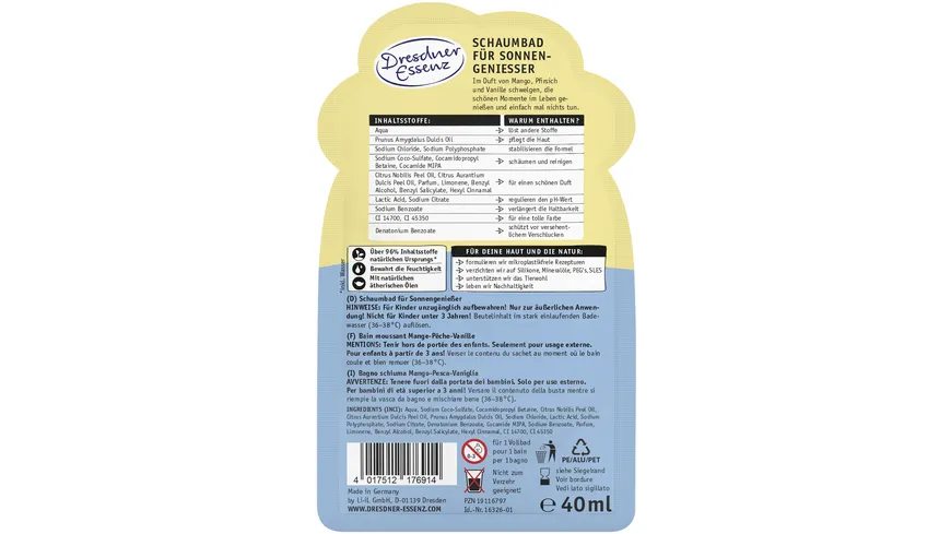 Dresdner Essenz Schaumbad Somebunny needs a break 40 ml