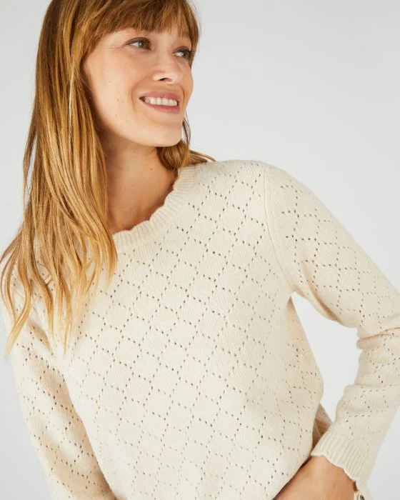 Pull maille ajourée