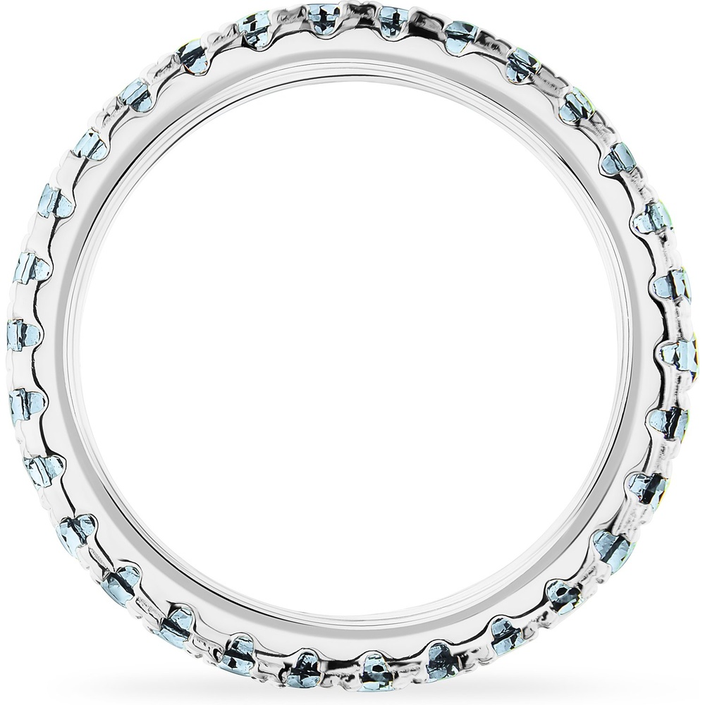 FAVS Bague pour femme 925 Argent bleu clair Bague