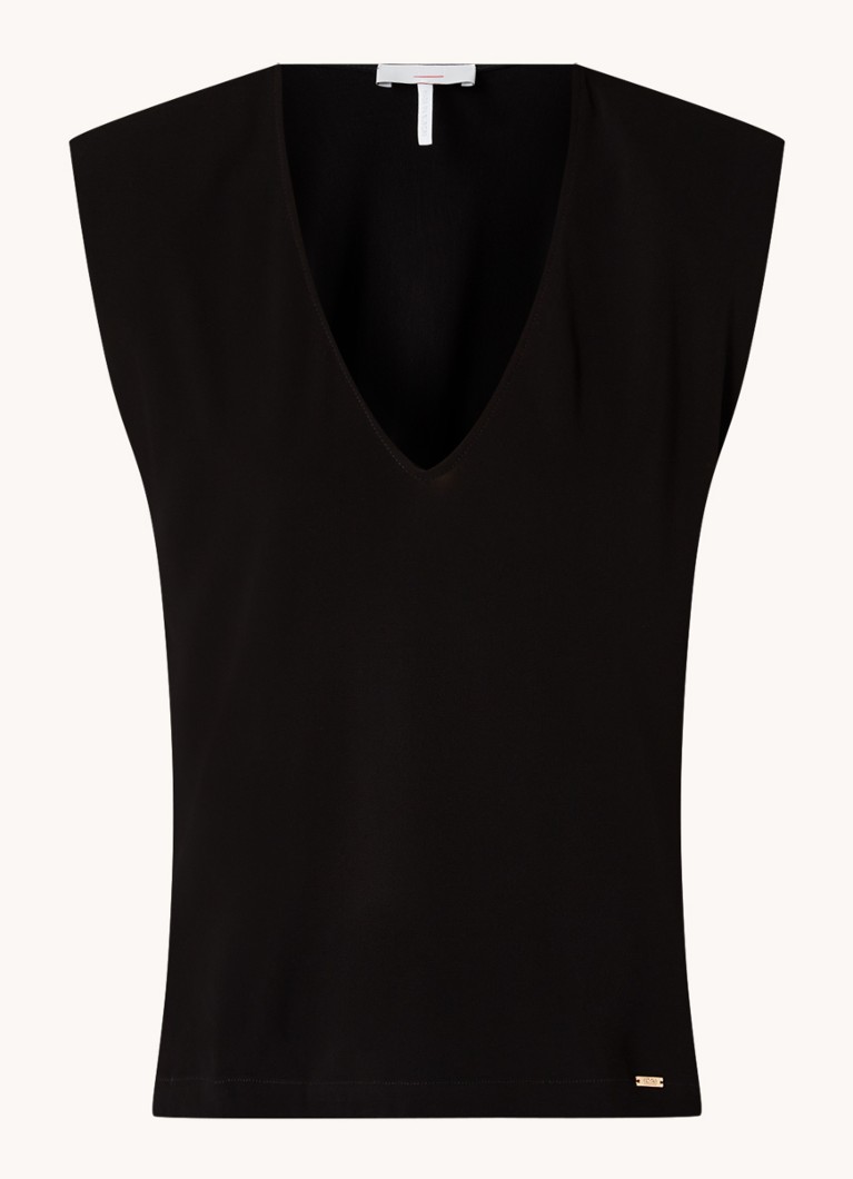 Cinque Ciever sleeveless top with shoulder pads