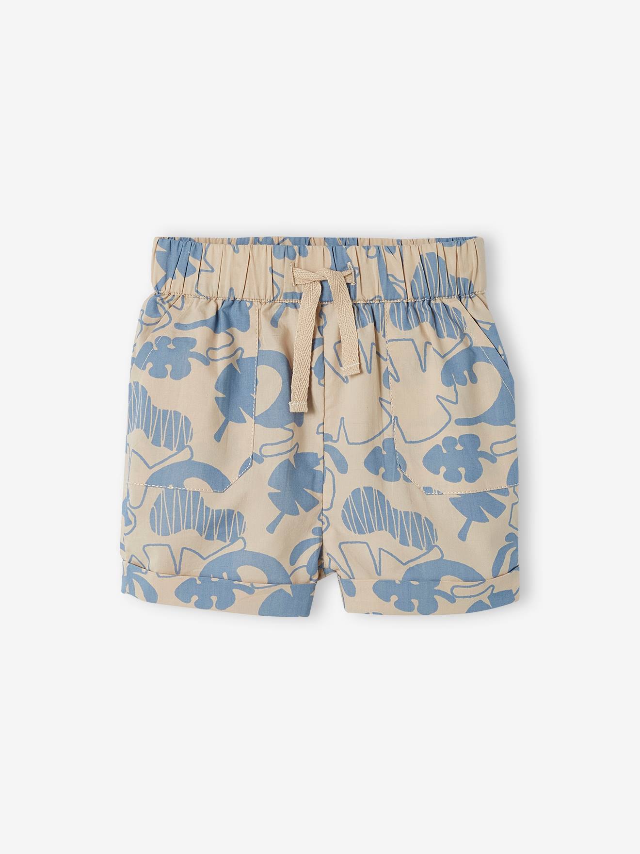 Ensemble bébé chemise et short bleu ciel