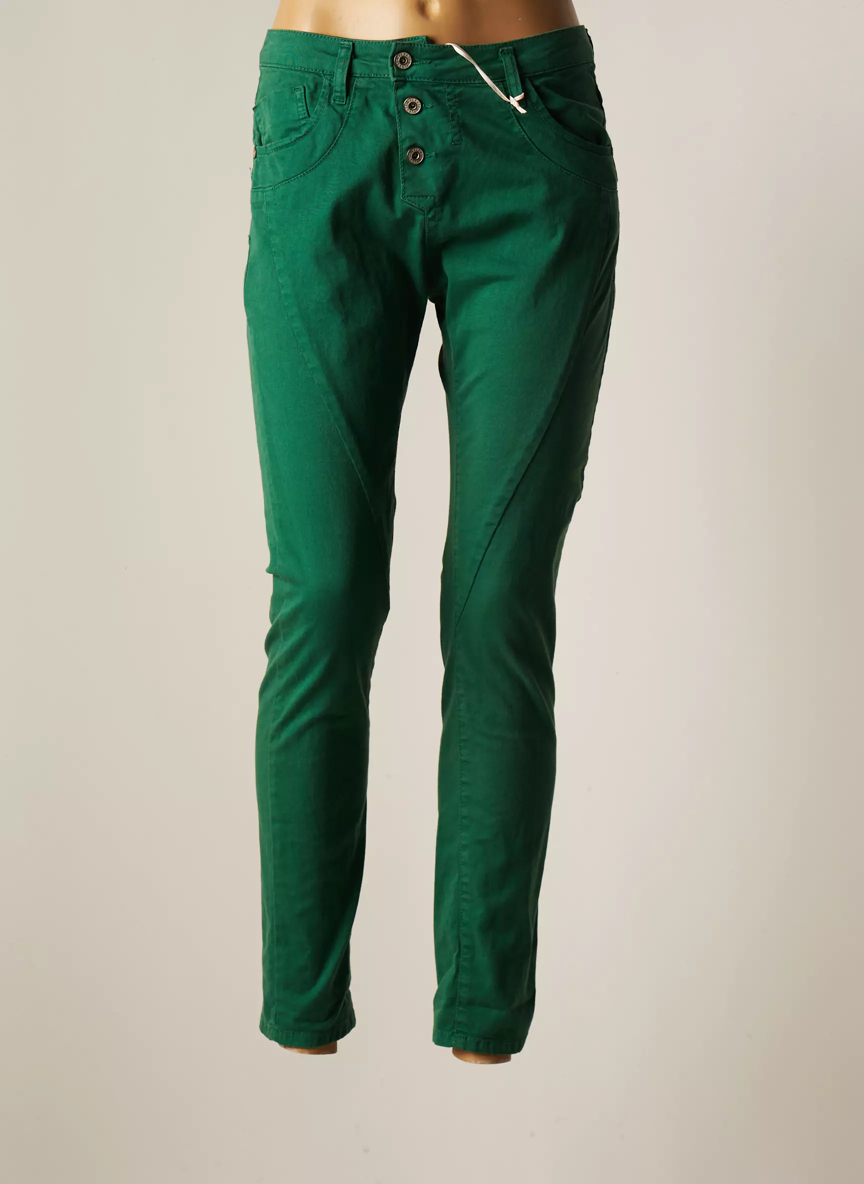 Please Pantalons Droits Femme couleur vert