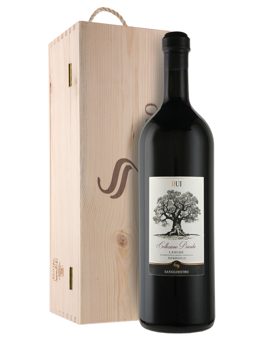 Langhe DOC Nebbiolo Ruj 2021 San Silvestro Jeroboam 3 ℓ, Caisse bois