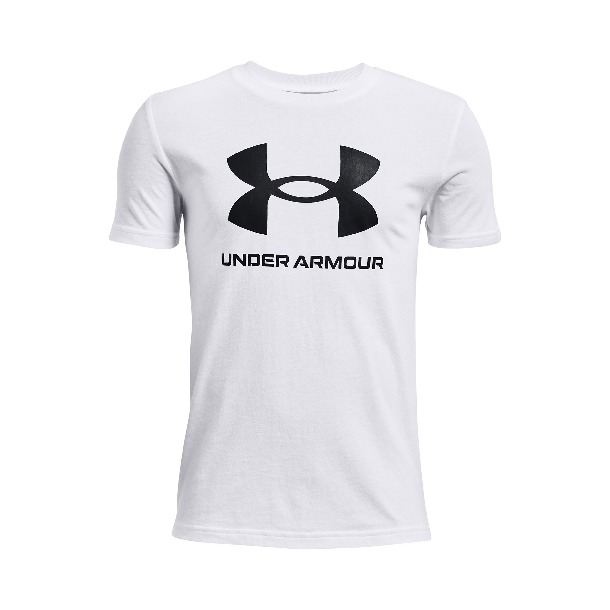 Sportstyle Logo T-Shirt Jungen - Weiß, Schwarz