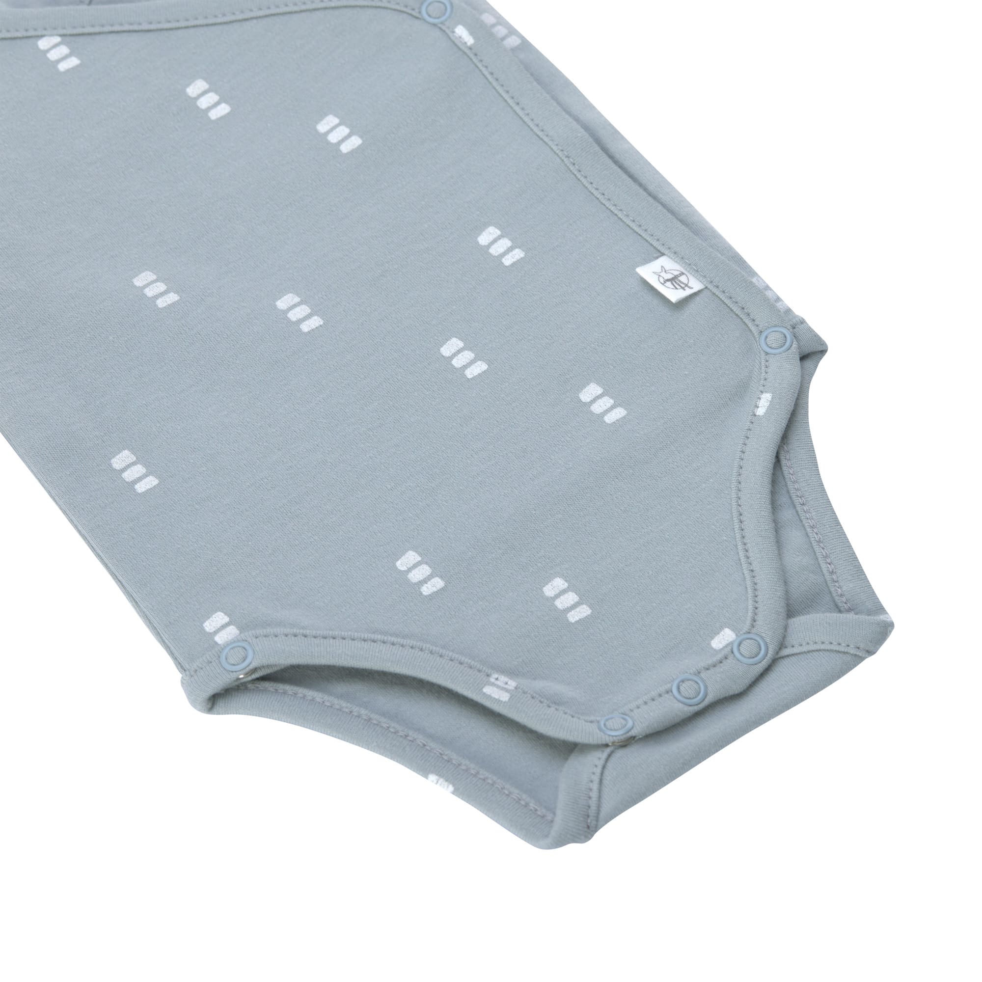 Baby Wickelbody kurzarm - Bio Baumwolle, Blocks, Hellblau