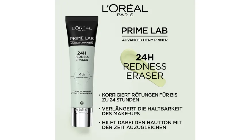 L'ORÉAL PARIS Prime Lab 24h Redness Eraser Primer 30 ml