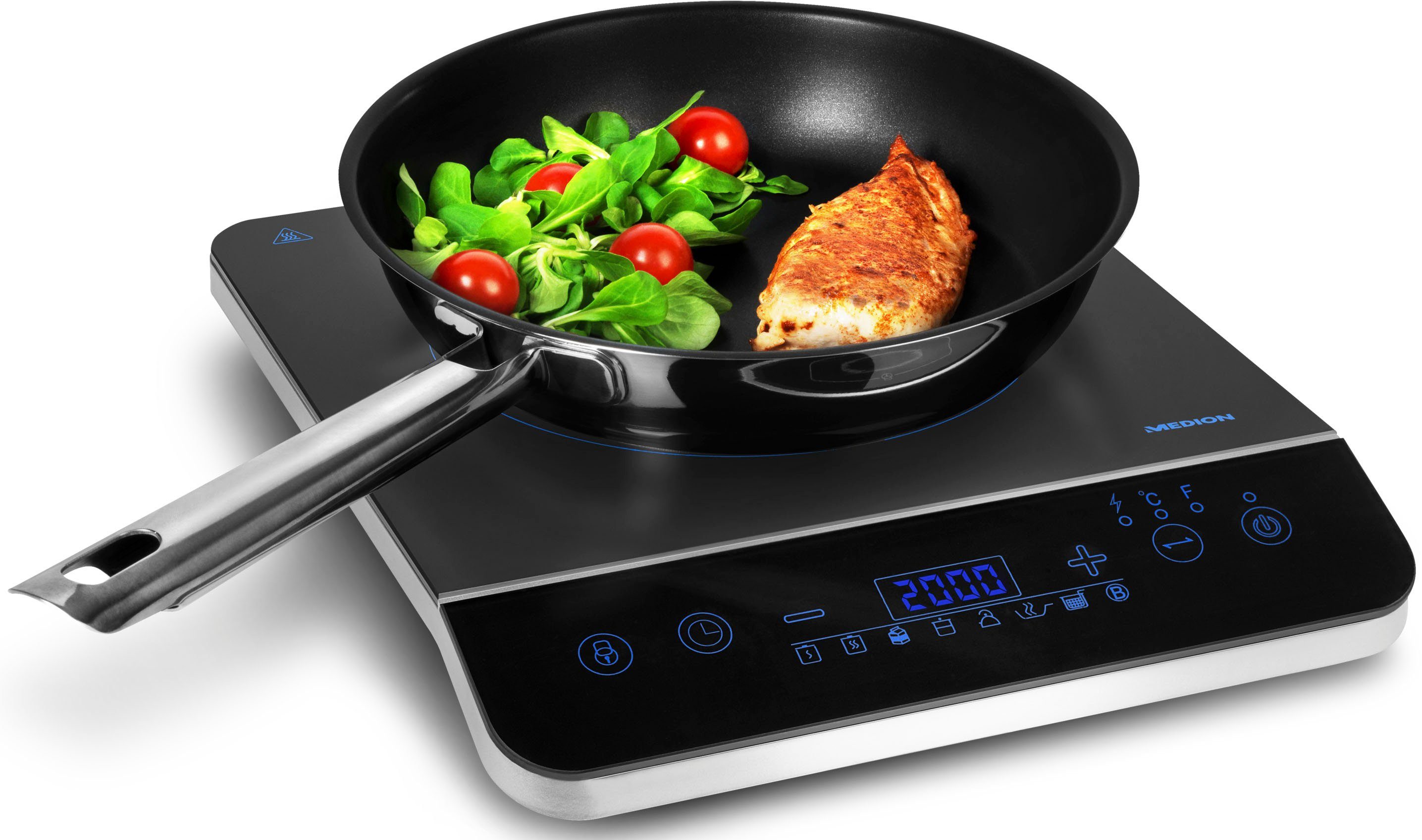 Medion® Einzel-Induktionskochplatte MD 17595, Topferkennung und Abschaltautomatik
