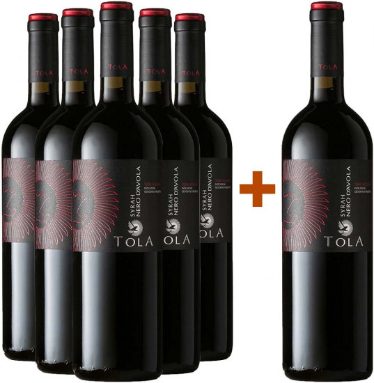 5+1 Paket Syrah Nero d´Avola Terre Siciliane IGP - Azienda Vitivinicola Tola