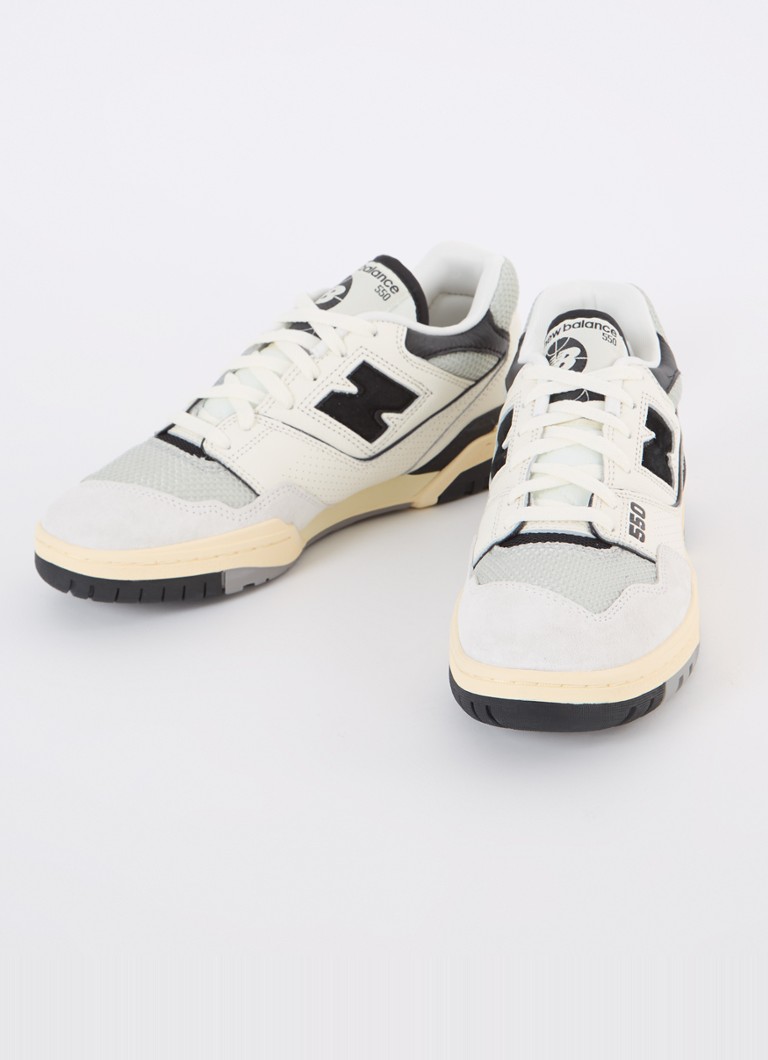Δερμάτινα αθλητικά παπούτσια New Balance 550 με λεπτομέρειες από πλέγμα