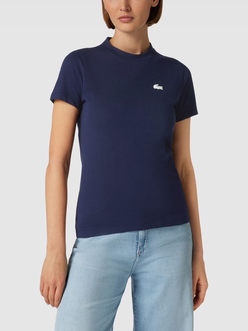 T-Shirt mit Rundhalsausschnitt in dunkelblau