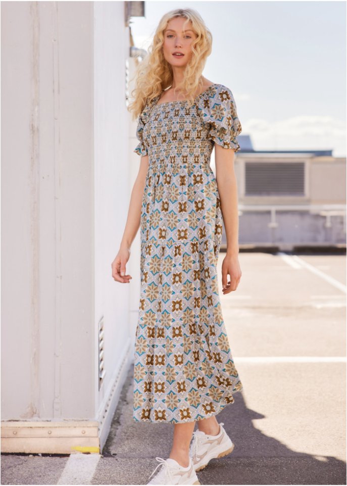 Maxikleid mit Smock
