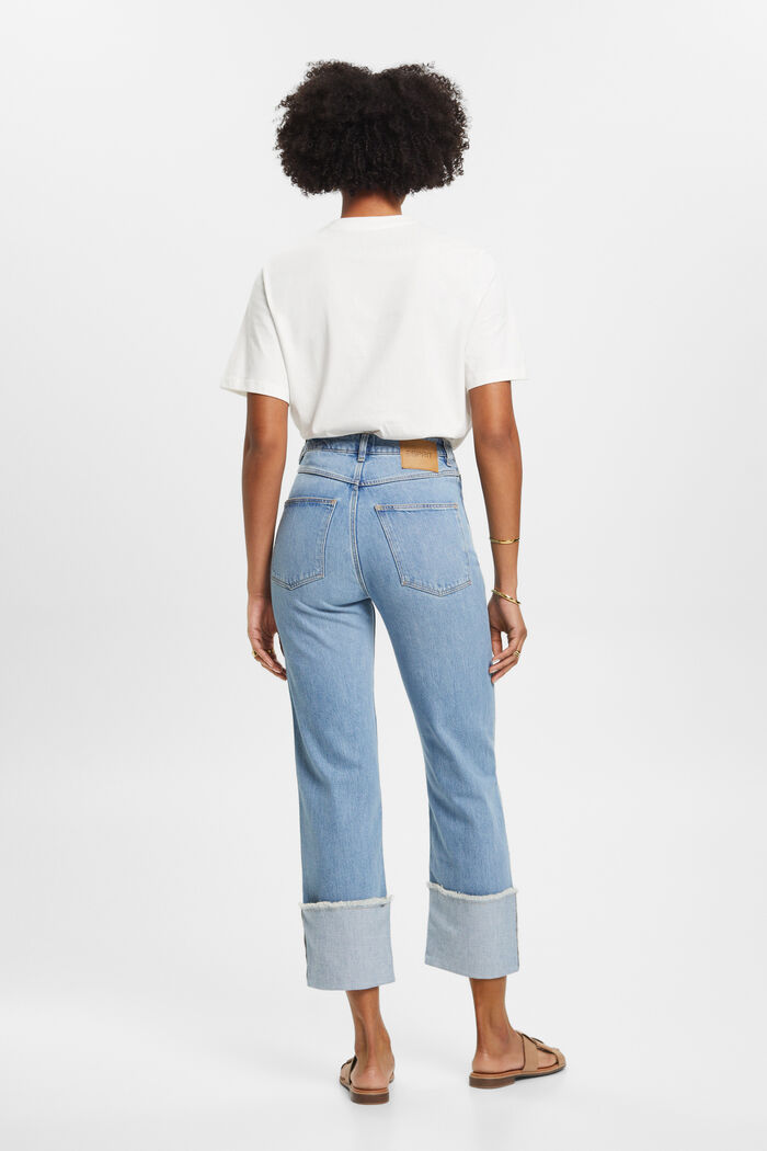 Verkürzte Jeans mit fixiertem Umschlag, TENCEL™