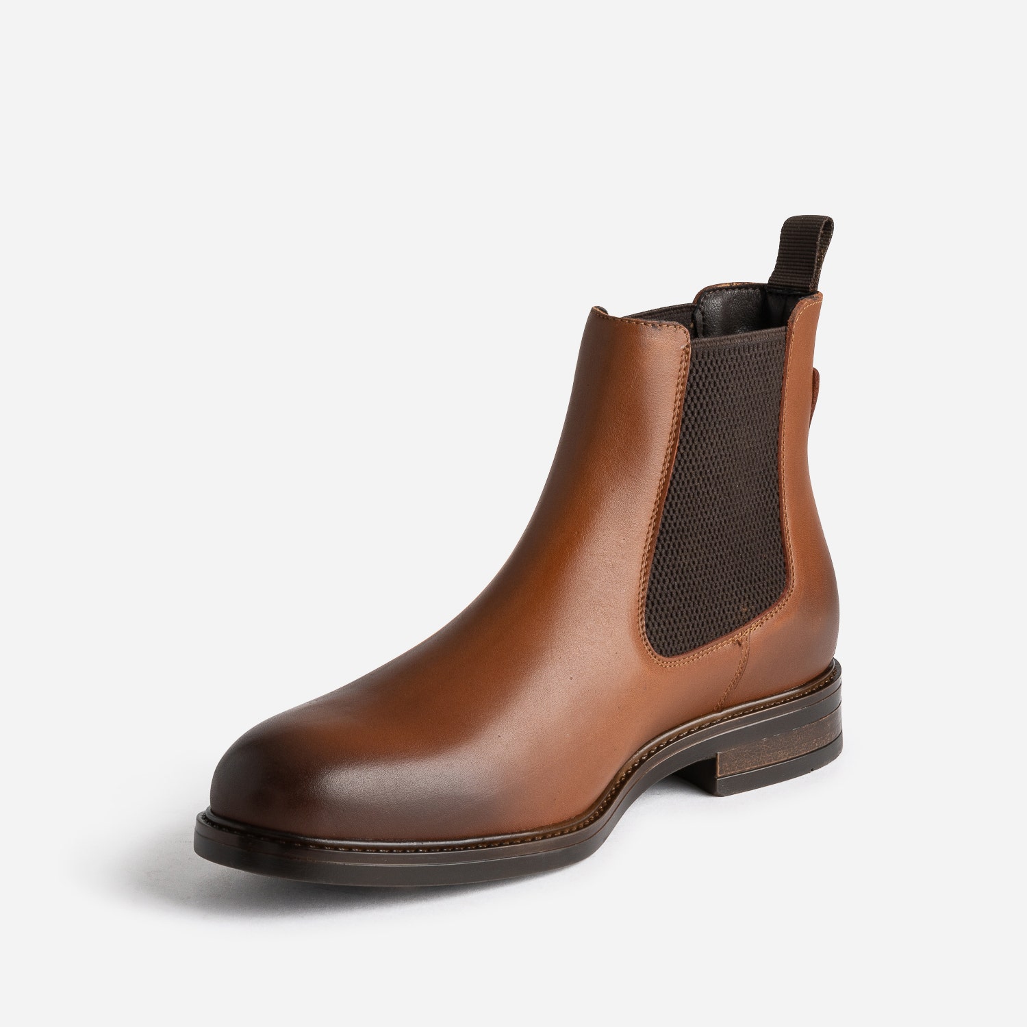 Chelsea boots cognac en cuir