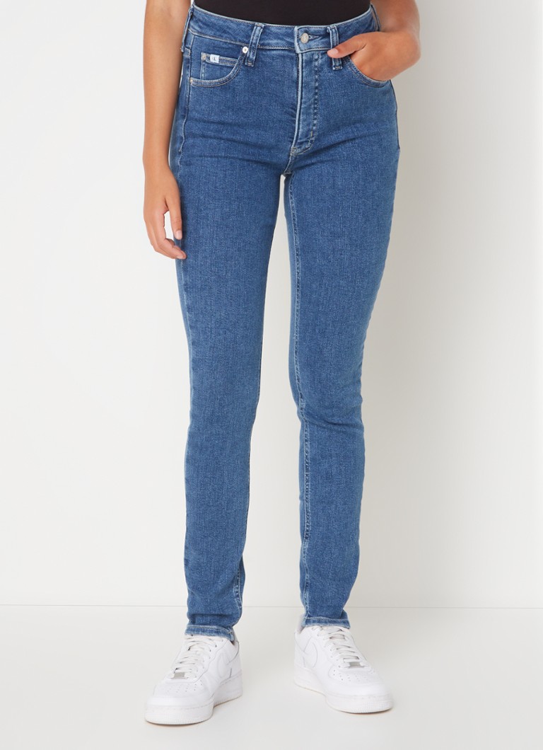 Jeans skinny a vita alta Calvin Klein, lavaggio medio