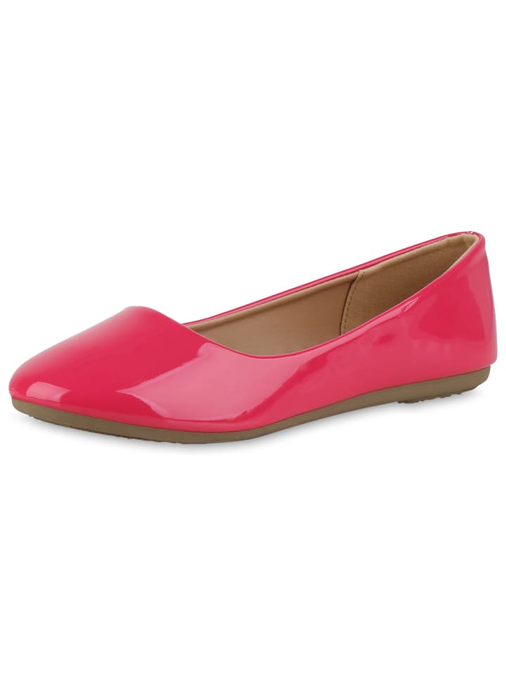 VAN HILL Klassische Ballerinas Coral in Fuchsia Lack günstig kaufen