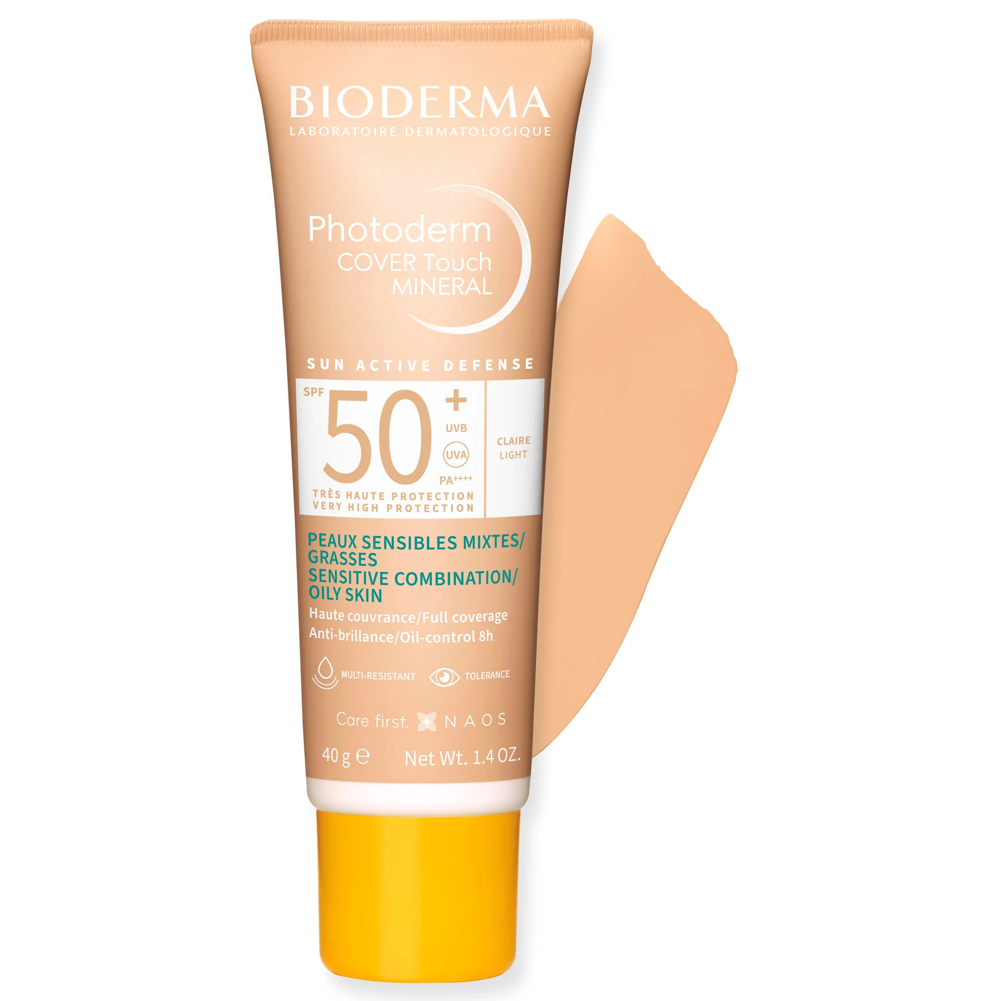 Photoderm Cover Touch Mineral SPF50+ - Cremă de protecție solară pentru față cu protecție ridicată.