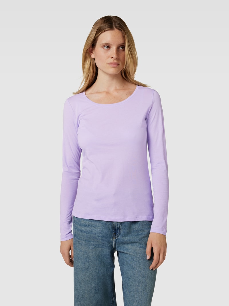 Longsleeve mit Rundhalsausschnitt in flieder