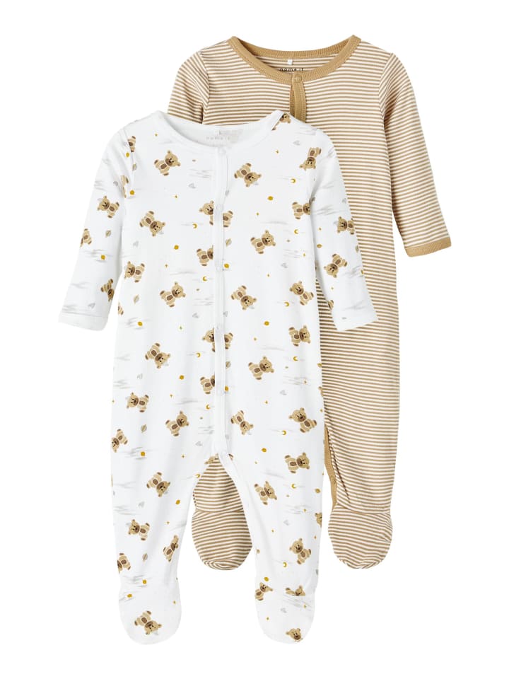 name it 2er Pack Einteiler Teddy Motiv in Beige günstig kaufen