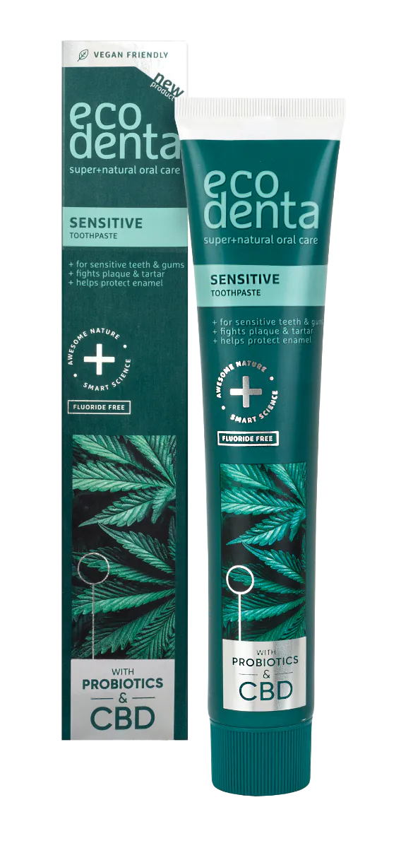Ecodenta Sensitive CBD - паста за зубе са CBD-ом и пробиотицима 75 мл