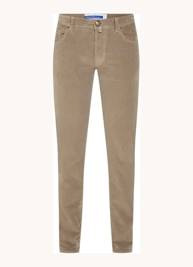 Pantaloni Jacob Cohen Nick din catifea reiată slim fit cu buzunare laterale