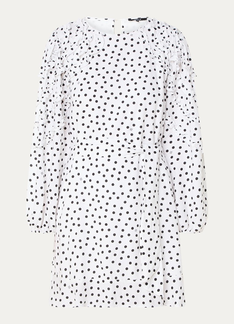 Robe tunique courte NIKKIE Digoin en lin mélangé à imprimé à pois